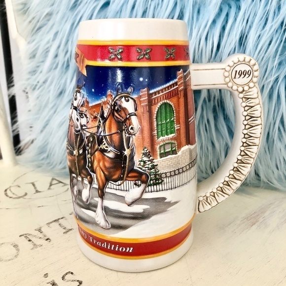 Budweiser, Vintage, 1999, Mug, Beer Stein, Holiday Stein, Nice Condition - Picture 3 of 11